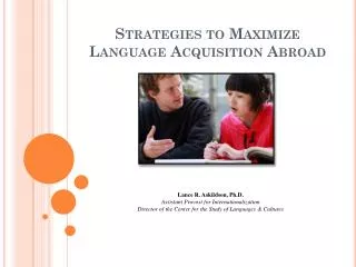 Strategies to Maximize Language Acquisition Abroad