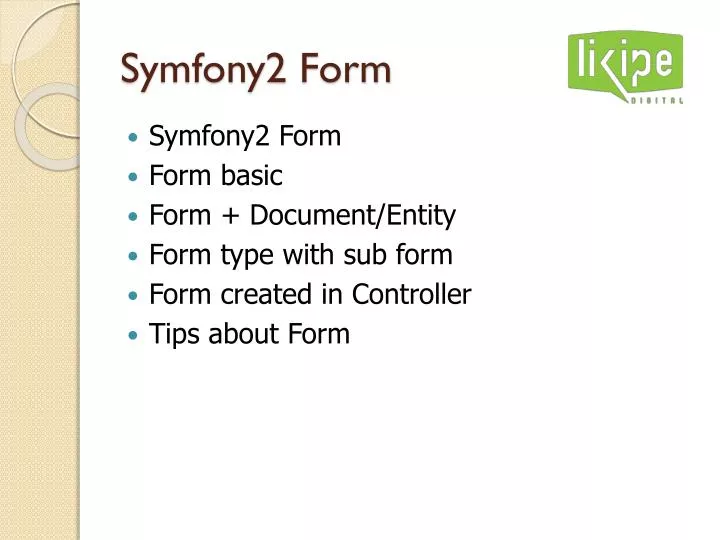 symfony2 form