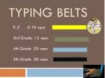 Typing Belts - slide 1