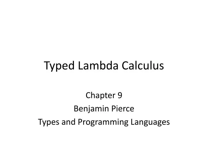 typed lambda calculus