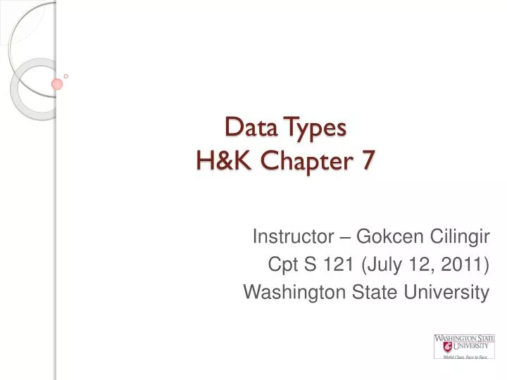 data types h k chapter 7
