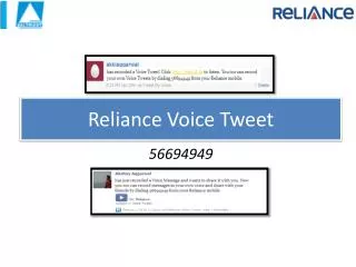 Reliance Voice Tweet