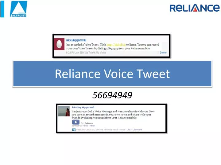 reliance voice tweet