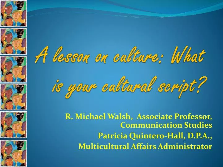 a lesson on culture what is your cultural script