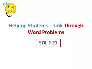 Helping Students Think Through Word Problems