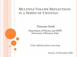 Multiple Volume Reflections in a Series of Crystals