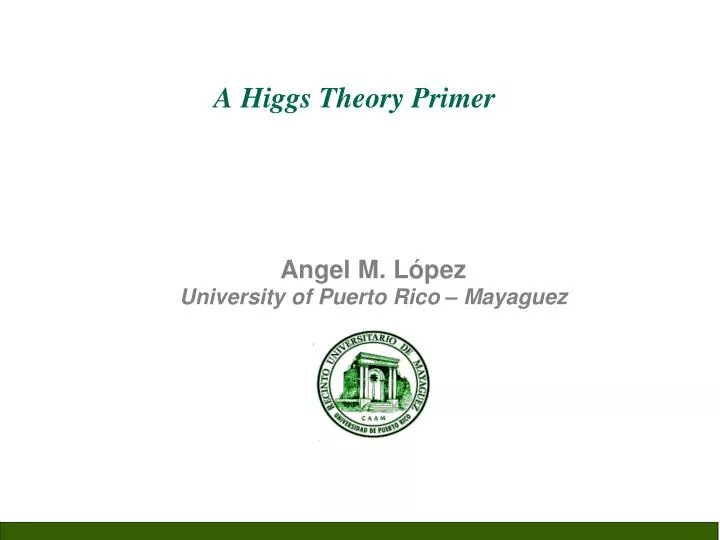 a higgs theory primer