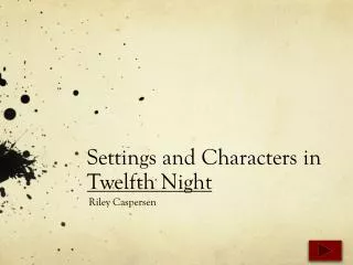 settings and characters in twelfth night