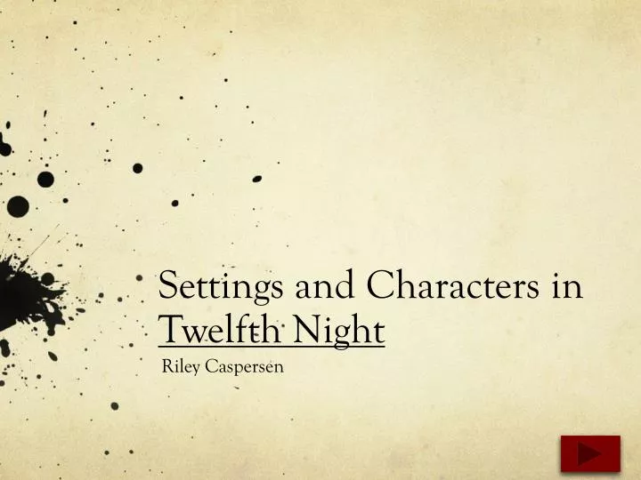 settings and characters in twelfth night