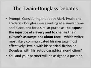 The Twain-Douglass Debates