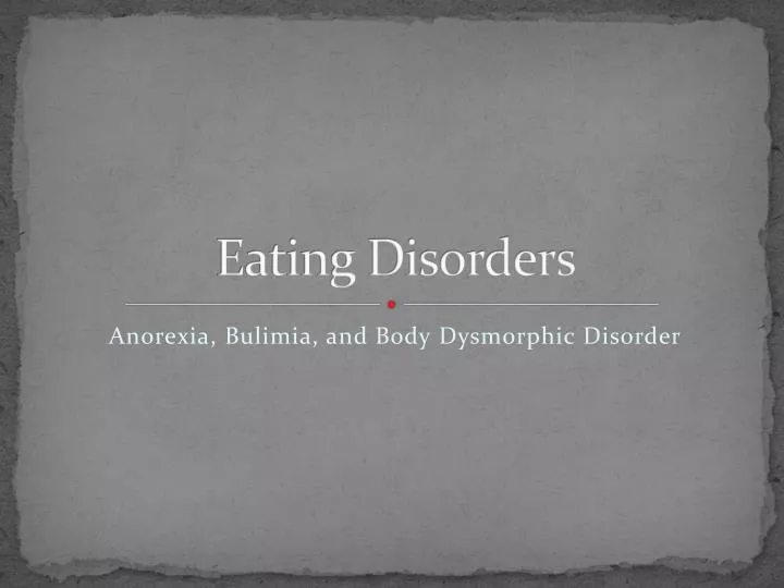 eating disorders