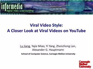 Viral Video Style: A Closer Look at Viral Videos on YouTube