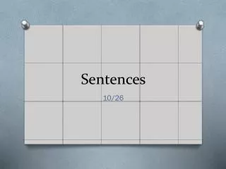 sentences