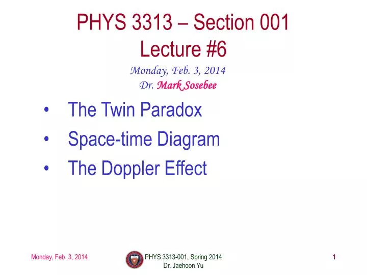 phys 3313 section 001 lecture 6