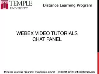 Webex Video Tutorials Chat Panel