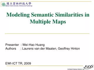 Modeling Semantic Similarities in Multiple Maps