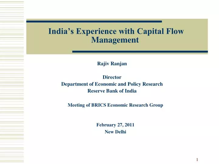 india s experience with capital flow management
