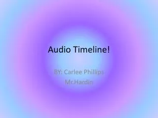 Audio Timeline!