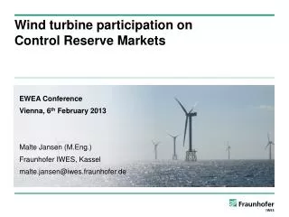 Wind turbine participation on Control Reserve Markets