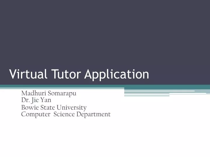 virtual tutor application