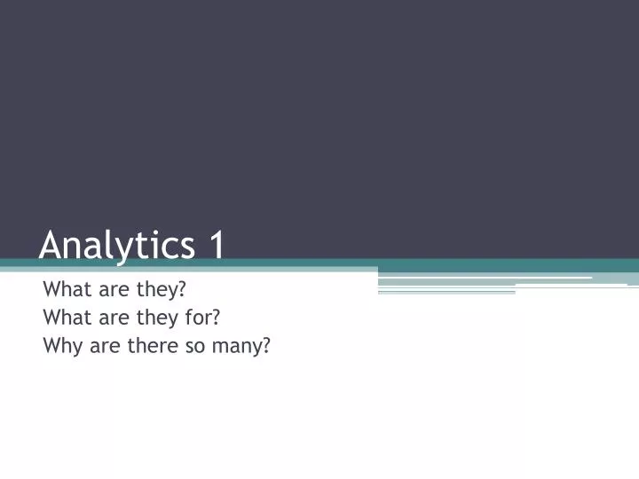 analytics 1