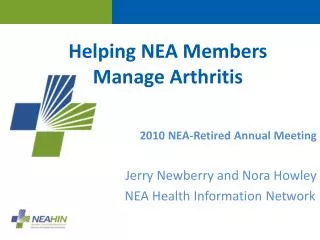 Helping NEA Members Manage Arthritis