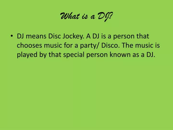 what is a dj
