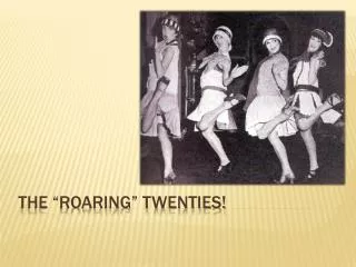 the roaring twenties