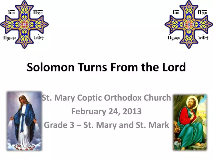 solomon turns from the lord