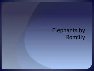 Elephants by Romilly