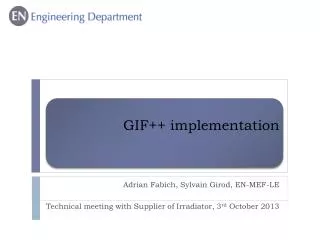 GIF++ implementation