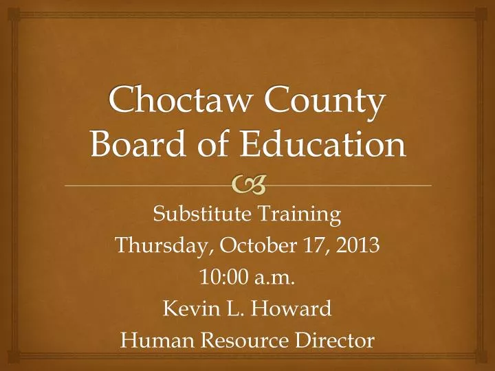 choctaw county board of education