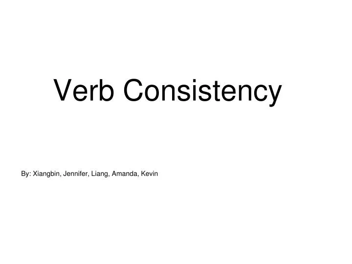 verb consistency