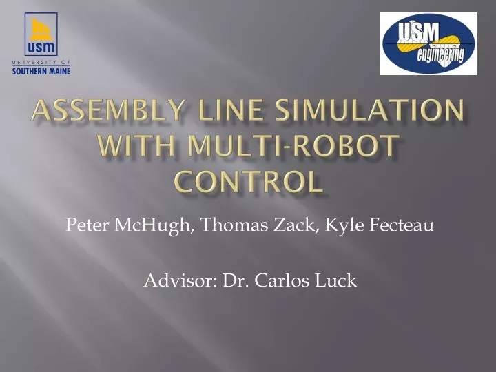 assembly line simulation with multi robot control