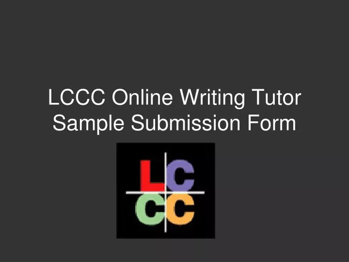 lccc online writing tutor sample submission form