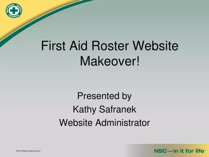 first aid roster website makeover