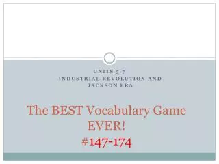 The BEST Vocabulary Game EVER! # 147-174