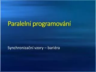 paraleln programov n