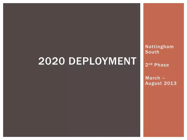 2020 deployment