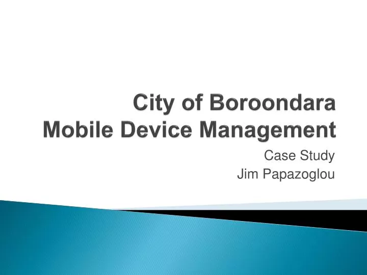 city of boroondara mobile device management