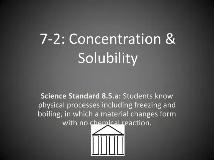 7 2 concentration solubility