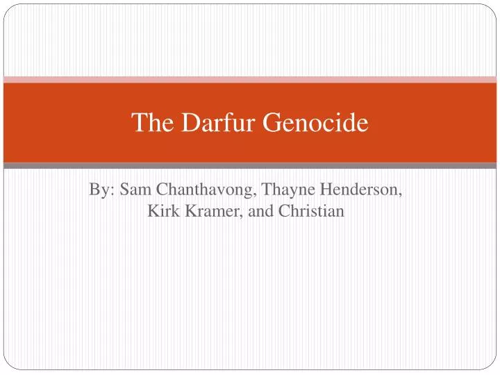 the darfur genocide