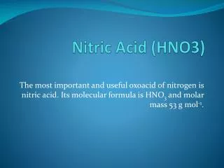 Nitric Acid (HNO3)