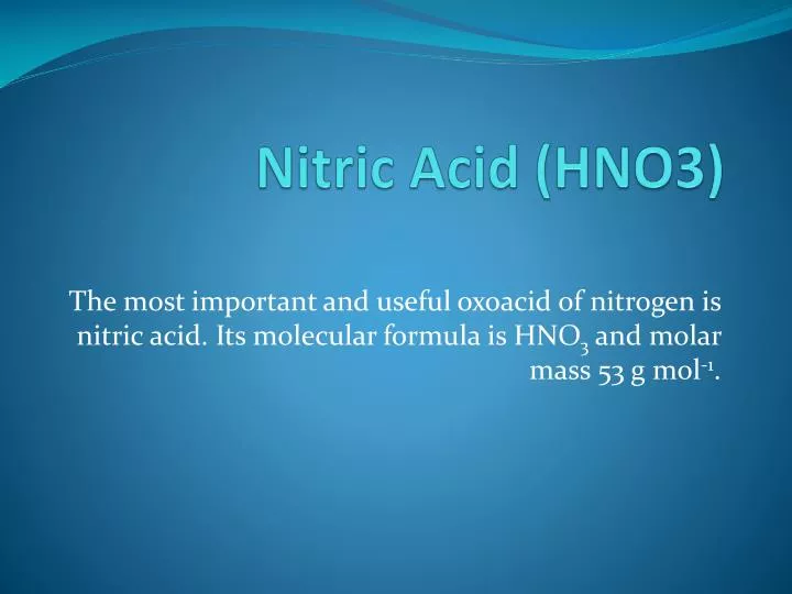 nitric acid hno3