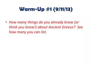 Warm-Up #1 (9/11/13)