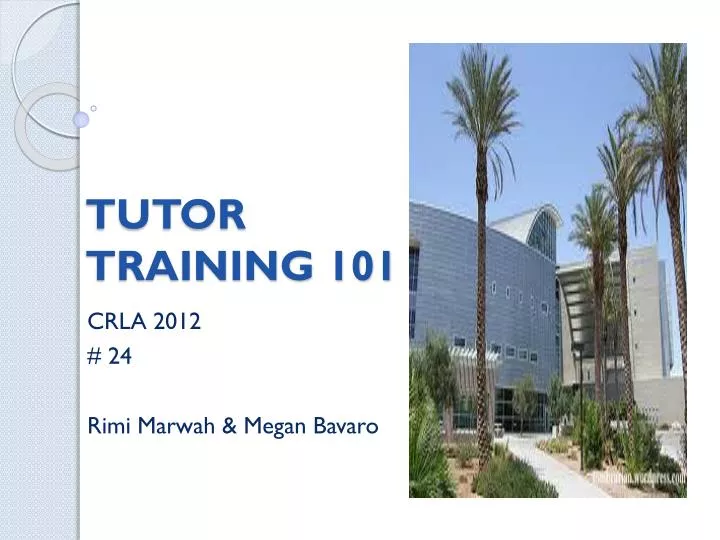 tutor training 101
