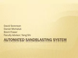 Automated Sandblasting System
