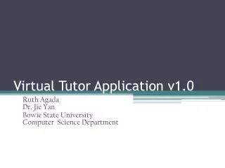Virtual Tutor Application v1.0