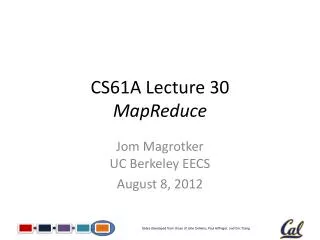 CS61A Lecture 30 MapReduce