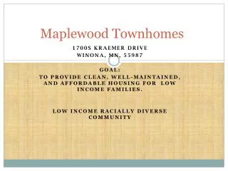 Maplewood Townhomes